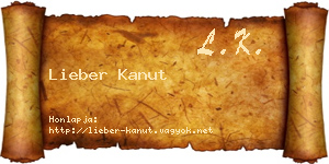 Lieber Kanut névjegykártya